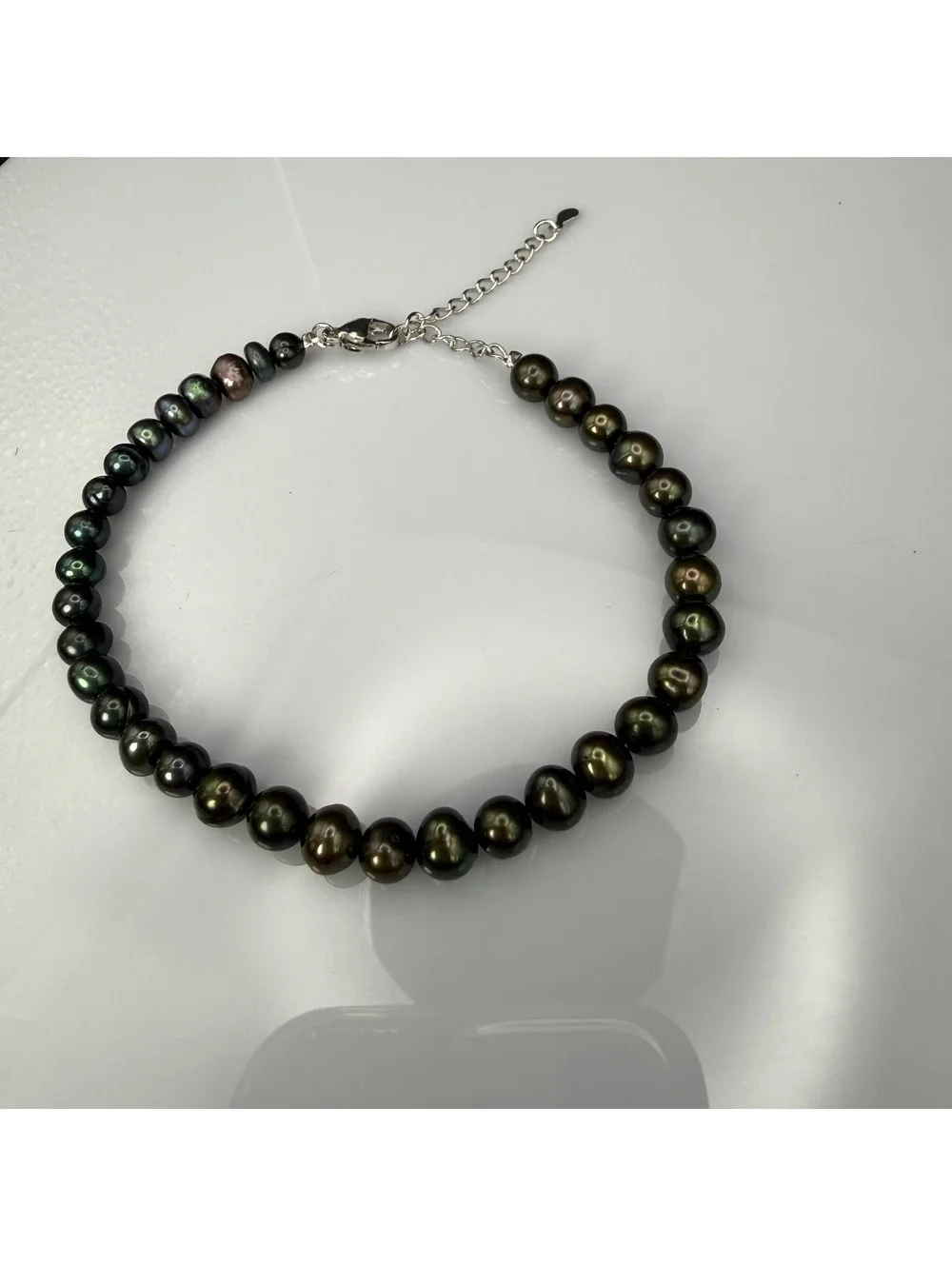 candy+clover oil slick natural pearl bracelet